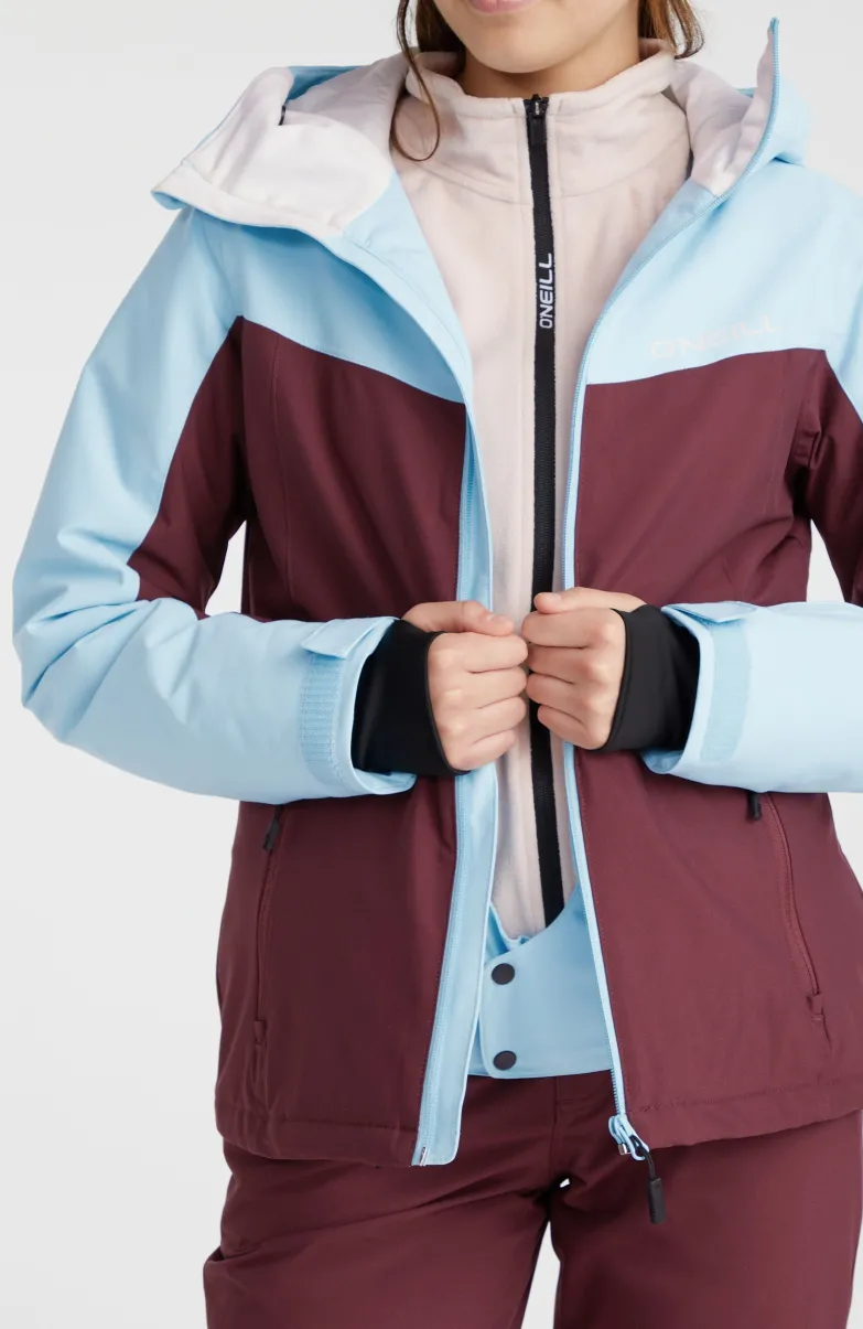 Aplite Wintersportjas | Blue Wave Colour Block