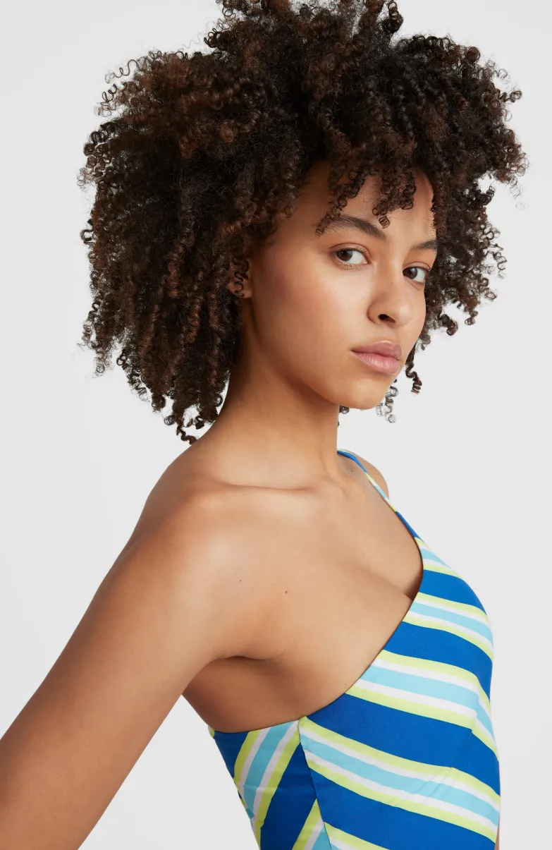 Badpak Poppy | Blue Towel Stripe