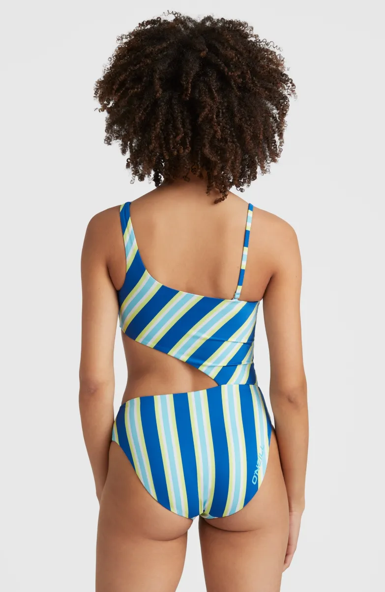 Badpak Poppy | Blue Towel Stripe