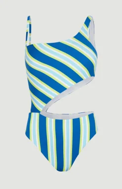 Badpak Poppy | Blue Towel Stripe