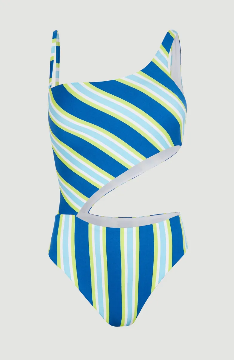 Badpak Poppy | Blue Towel Stripe