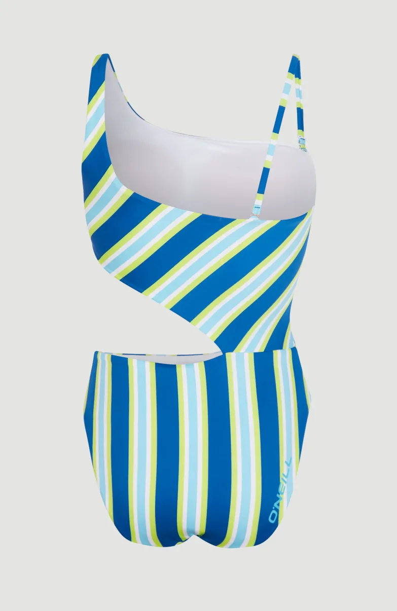 Badpak Poppy | Blue Towel Stripe