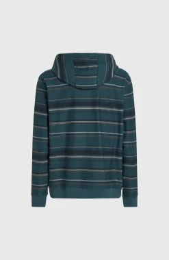 Bavaro Capuchonvest Met Volledige Rits | Blue Ikat Stripe