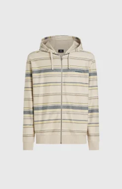 Bavaro Capuchonvest Met Volledige Rits | Grey Vintage Stripe