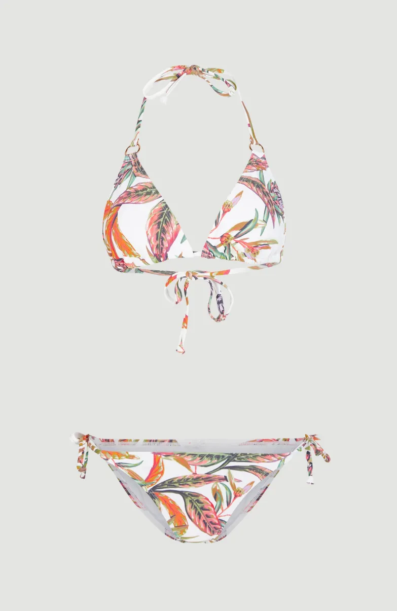 Bikini Capri - Bondey Triangle | White Tropical Flower