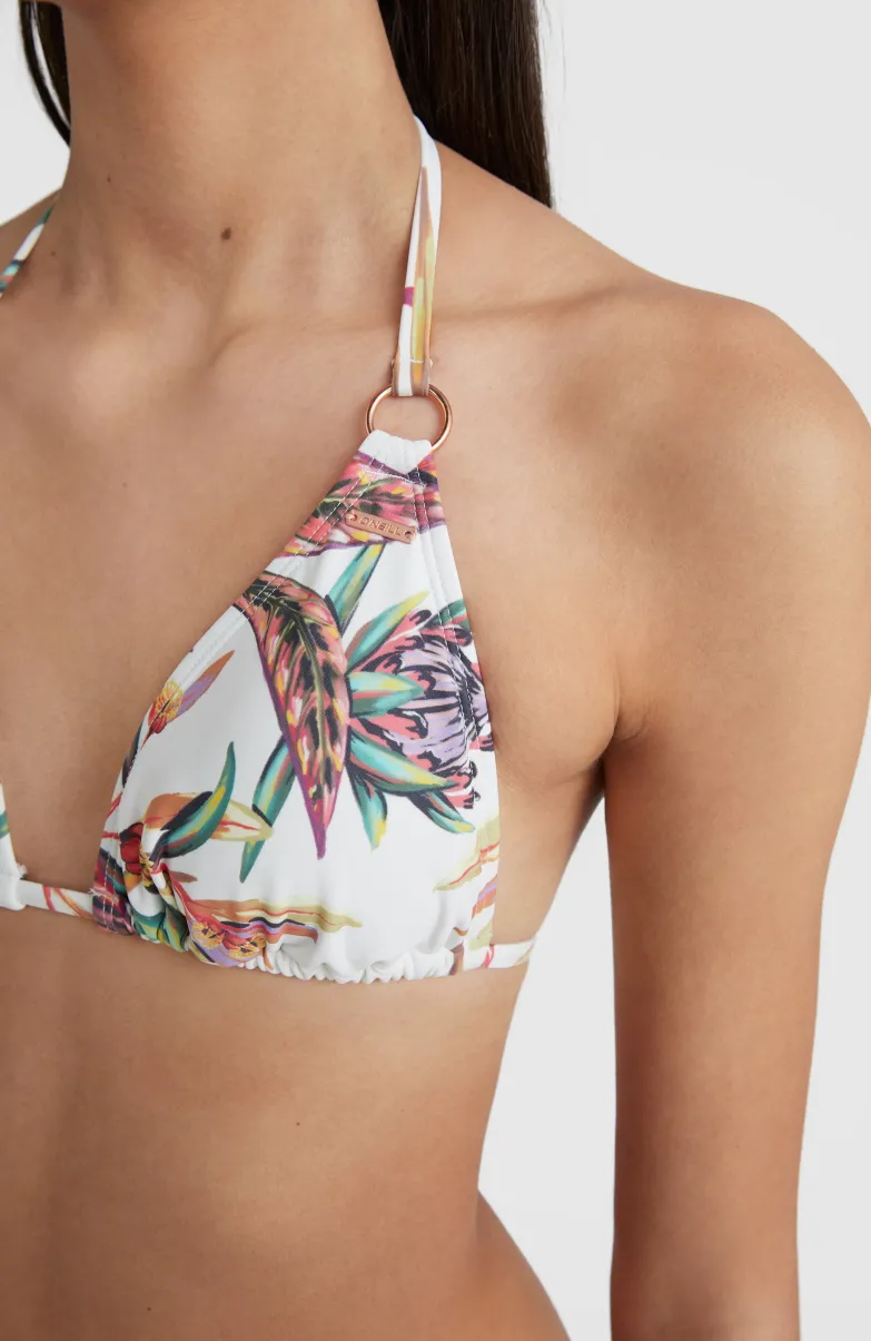 Bikini Capri - Bondey Triangle | White Tropical Flower