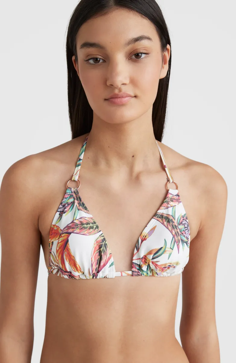 Bikini Capri - Bondey Triangle | White Tropical Flower