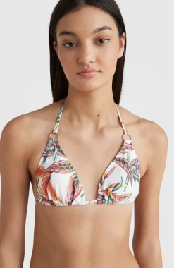 Bikini Capri - Bondey Triangle | White Tropical Flower