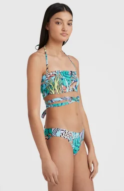 Bikini Jen - Maoi Bandeau | Blue Comic Seaweed