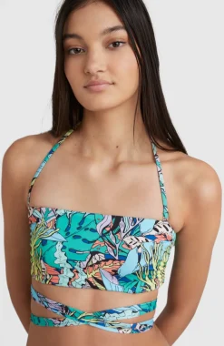 Bikini Jen - Maoi Bandeau | Blue Comic Seaweed