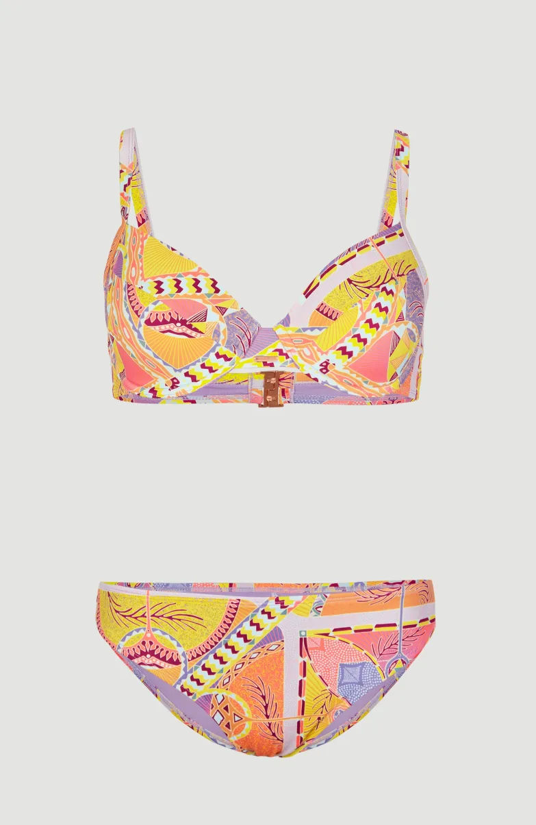 Bikini Julia Wb - Rita Moulded Wire | Yellow Scarf Print