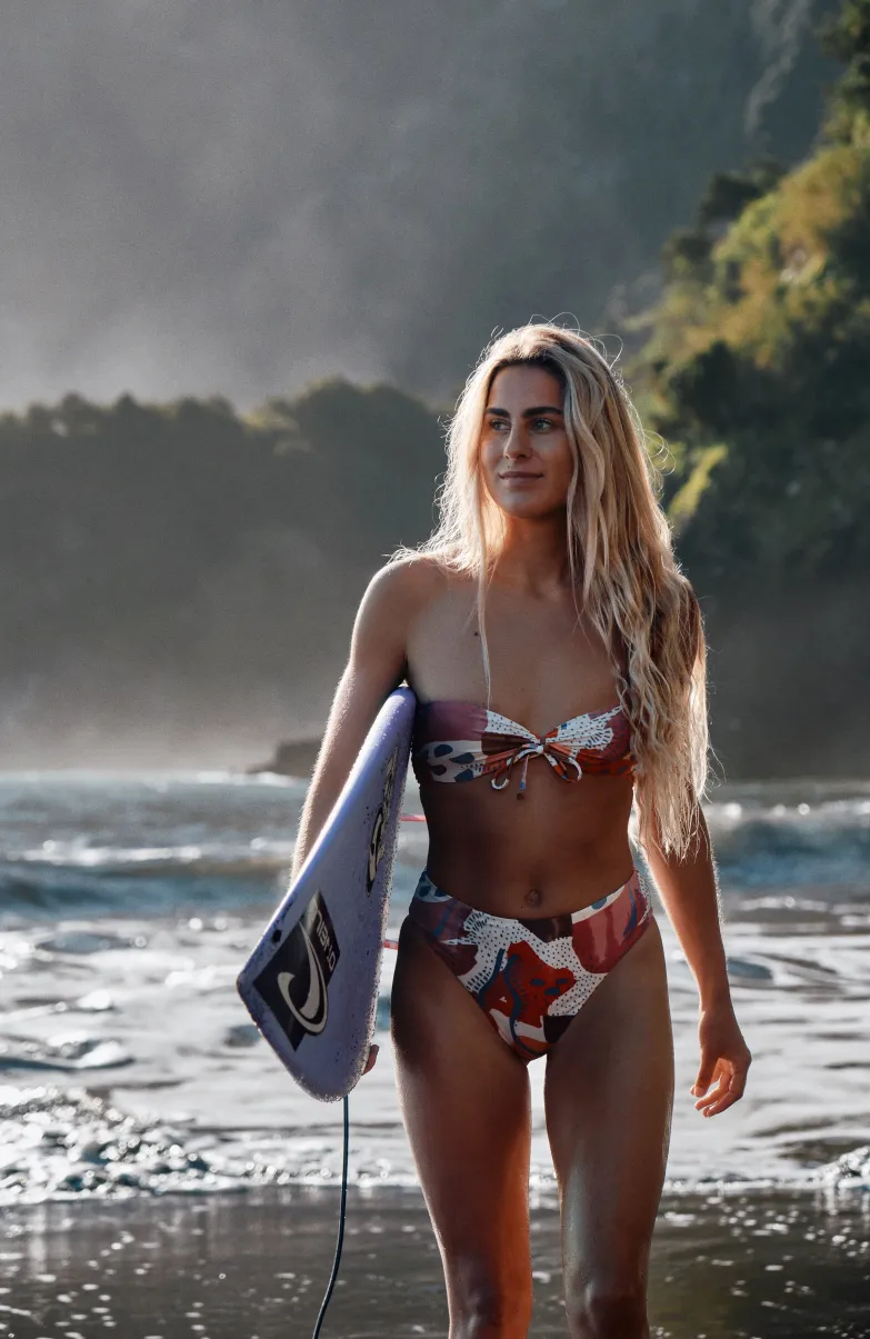 Bikini Longline Jen Love Bandeau | Patchwork Print