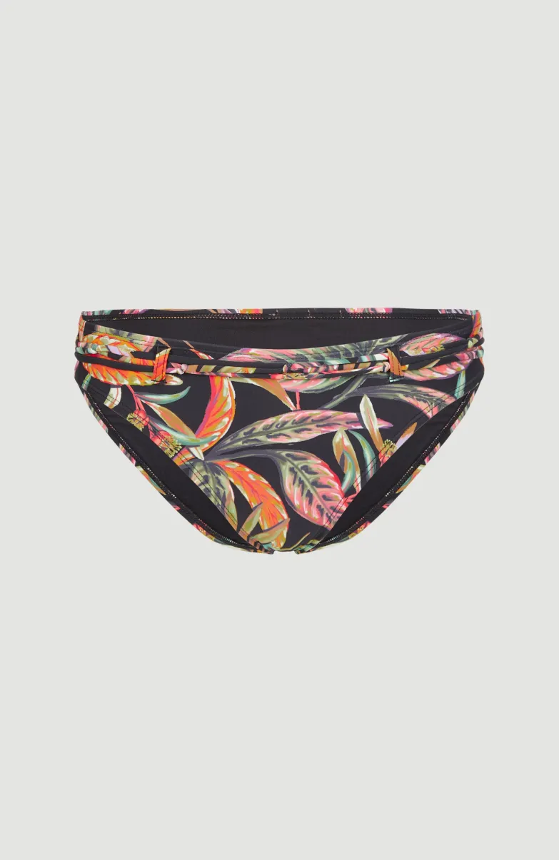 Bikinibroekje Cruz | Black Tropical Flower
