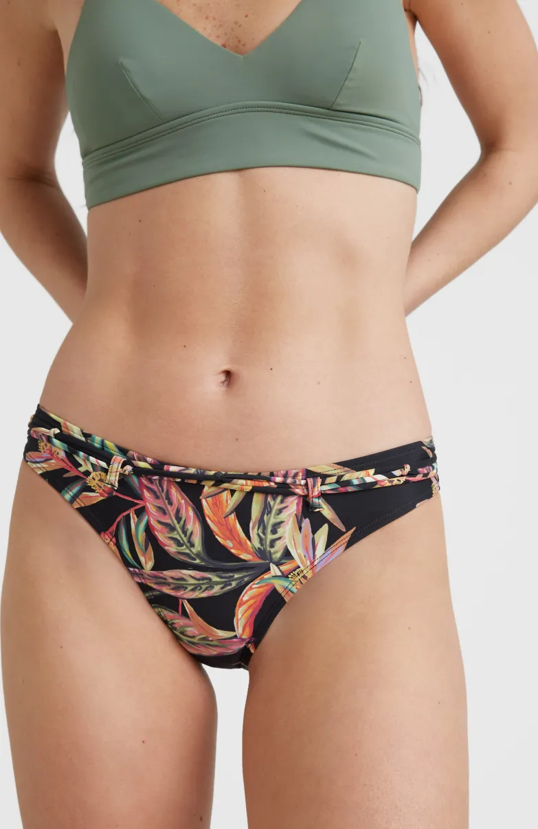 Bikinibroekje Cruz | Black Tropical Flower