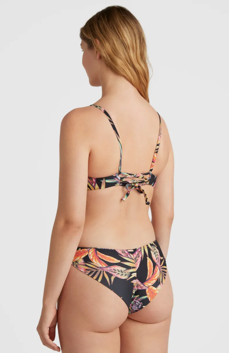 Bikinibroekje Maoi | Black Tropical Flower