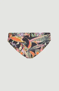 Bikinibroekje Maoi | Black Tropical Flower
