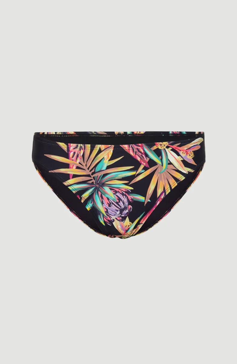 Bikinibroekje Rita | Black Tropical Flower
