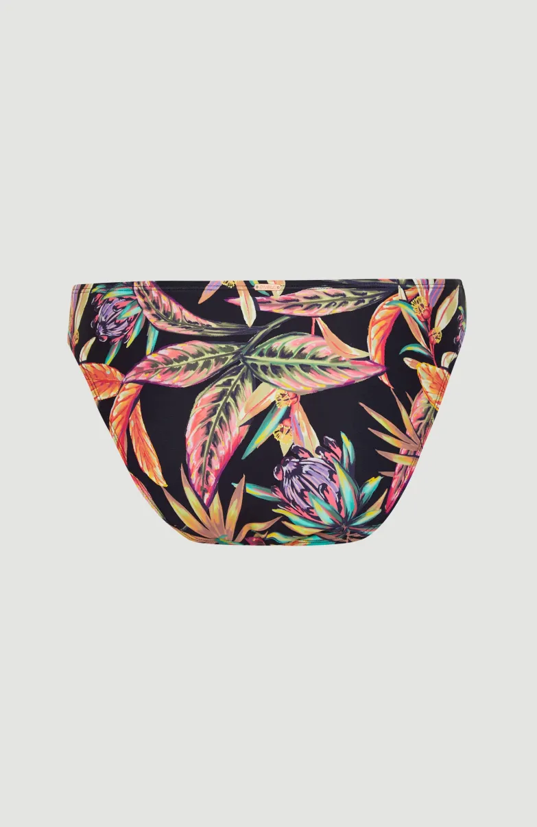 Bikinibroekje Rita | Black Tropical Flower
