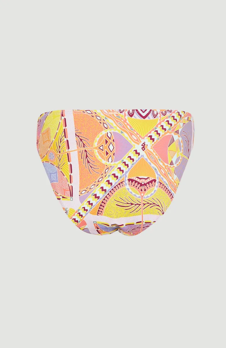 Bikinibroekje Rita | Yellow Scarf Print