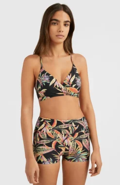 Bikinitop Baay Bralette | Black Tropical Flower