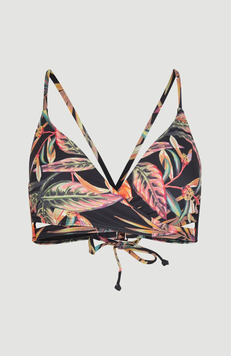 Bikinitop Baay Bralette | Black Tropical Flower