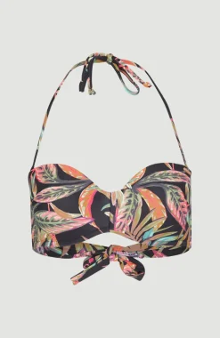 Bikinitop Havaa Mould Wire Bandeau | Black Tropical Flower