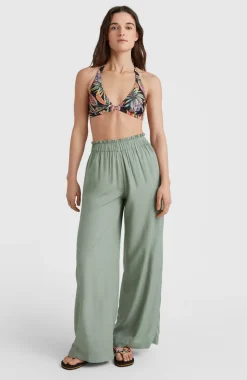 Bikinitop Marga Halter | Black Tropical Flower