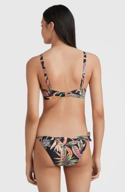 Bikinitop Panama Mould Wire Bra | Black Tropical Flower