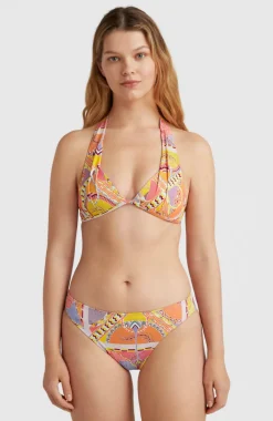 Bikinitop Sao Mix Mould Halter | Yellow Scarf Print