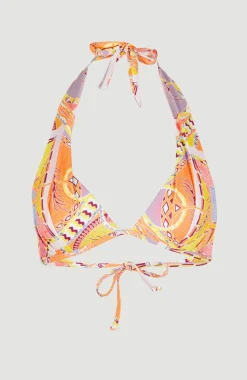 Bikinitop Sao Mix Mould Halter | Yellow Scarf Print