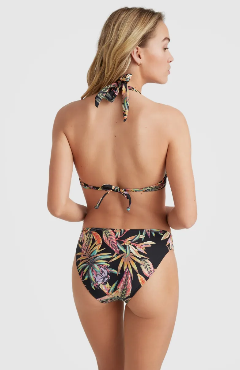 Bikinitop Sao Mix Mould Halter | Black Tropical Flower
