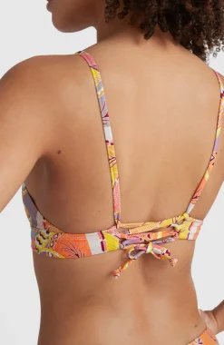 Bikinitop Wave Bralette | Yellow Scarf Print
