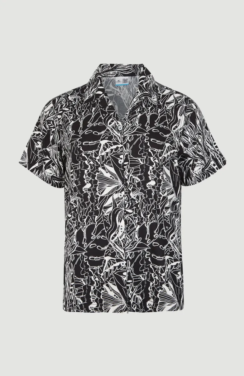Blouse Ocean Mission | White . Black Comic Seaweed