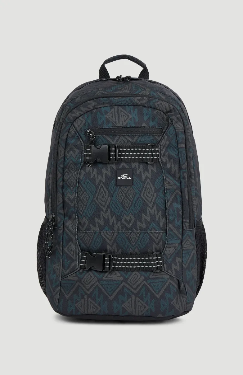 Boarder Rugtas | Black Retro Ikat