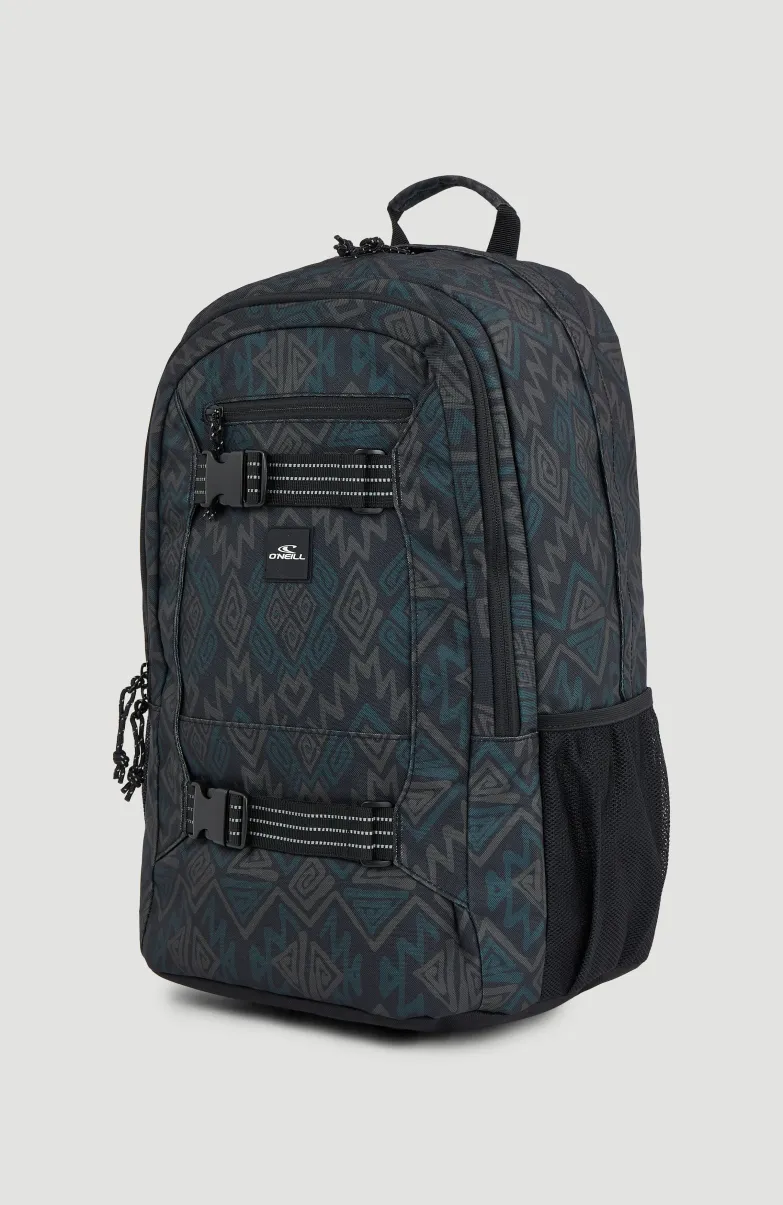 Boarder Rugtas | Black Retro Ikat