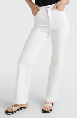Broek Dive Twill Met Hoge Taille | Snow White