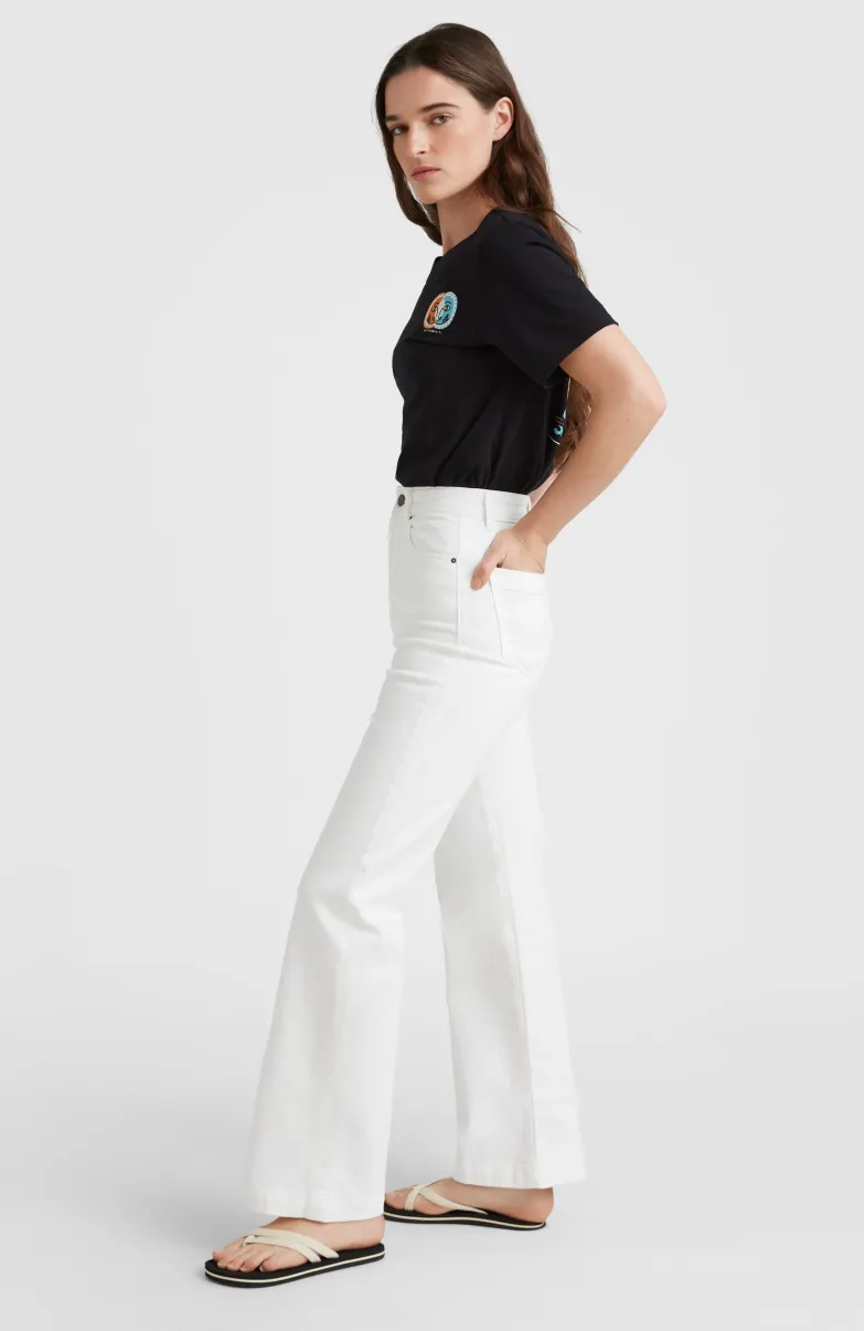 Broek Dive Twill Met Hoge Taille | Snow White
