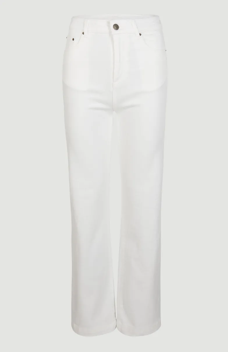 Broek Dive Twill Met Hoge Taille | Snow White