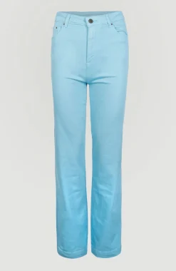 Broek Dive Twill Met Hoge Taille | Blue Topaz
