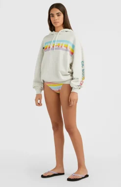 Cali Retro Badpak | Bright Multi Coloured Stripe