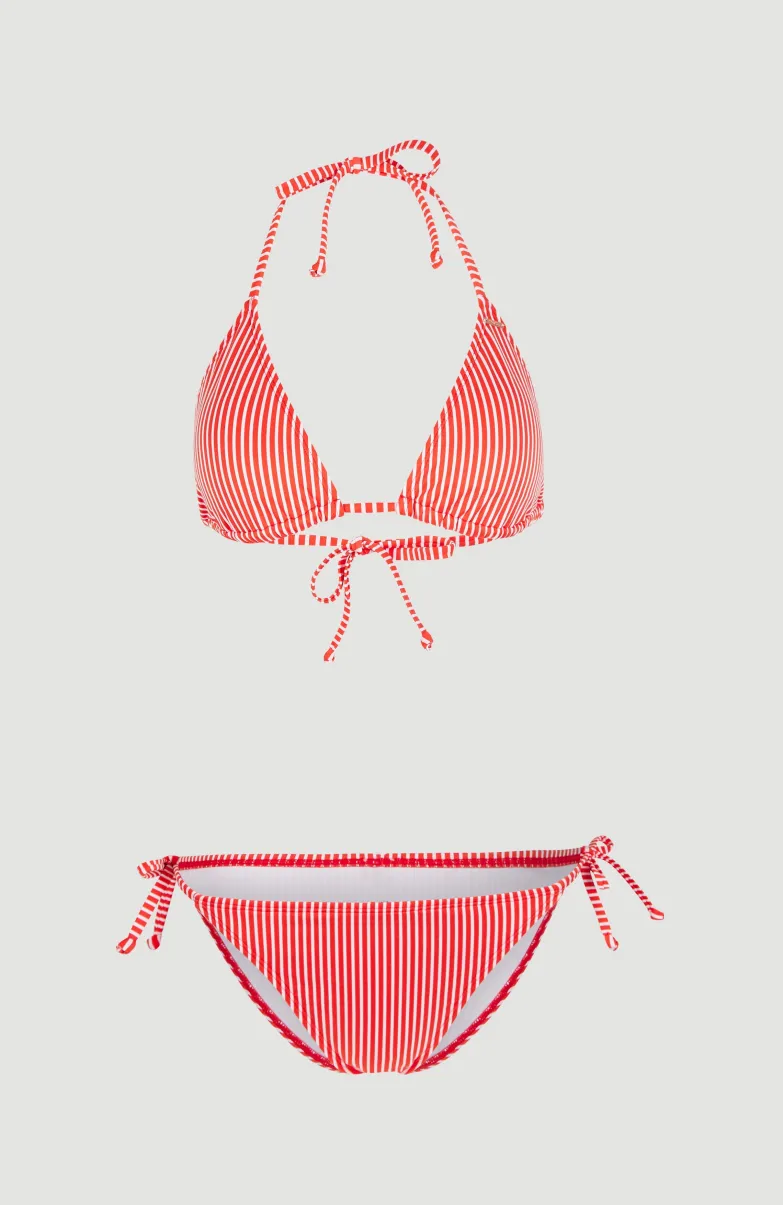 Capri - Bondey Triangelbikiniset | Red Simple Stripe
