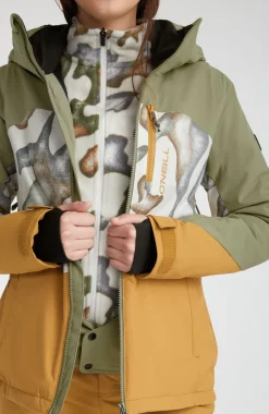 Carbonite Wintersportjas | Deep Lichen Green Colour Block