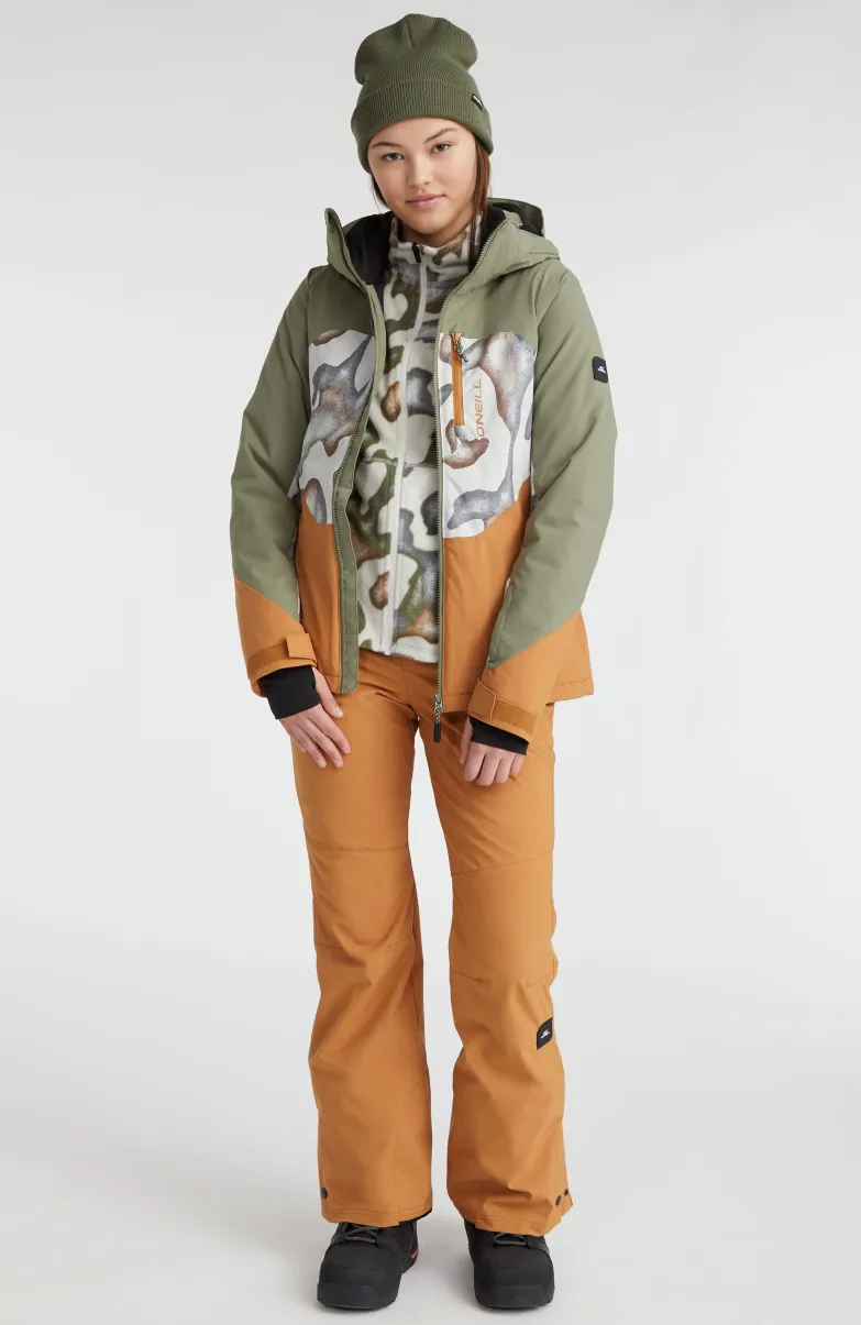 Carbonite Wintersportjas | Deep Lichen Green Colour Block