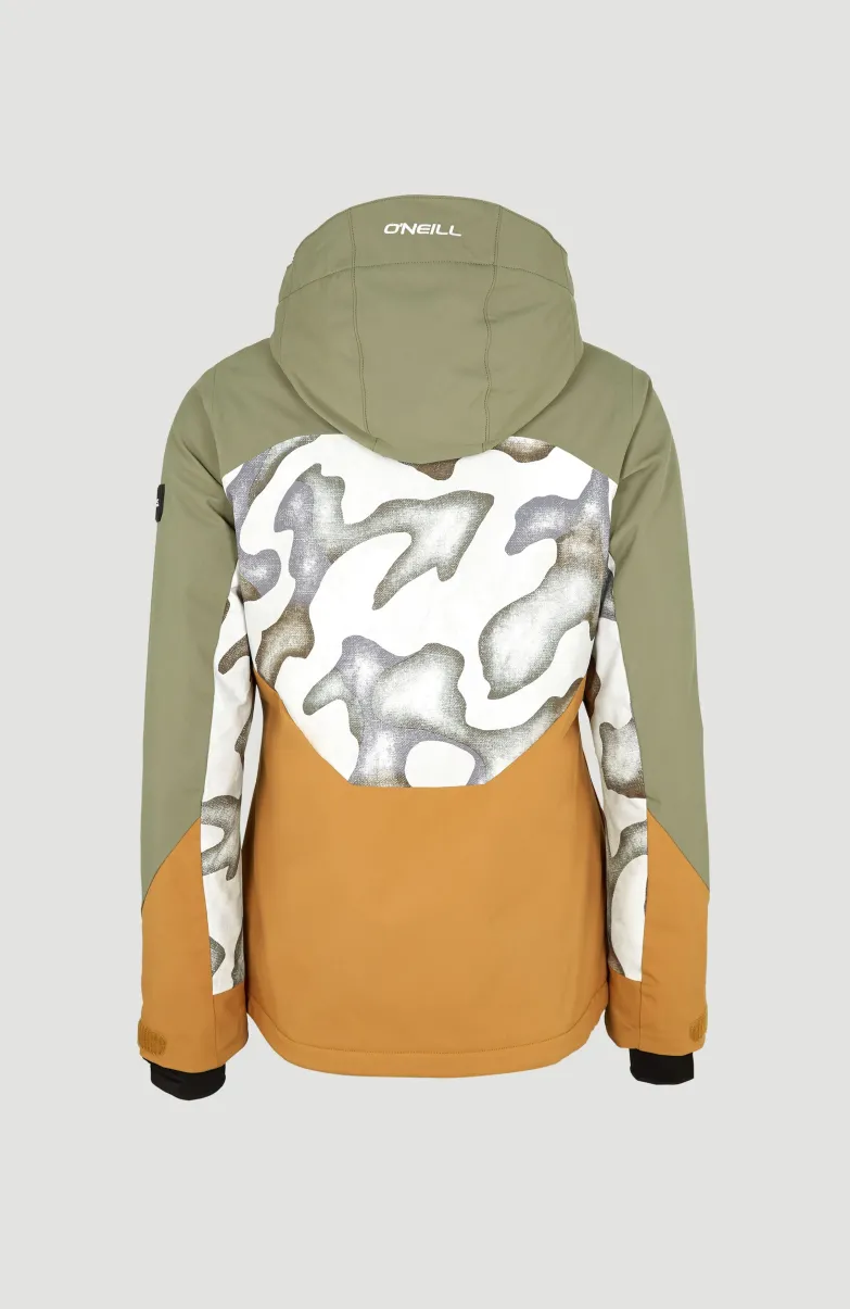 Carbonite Wintersportjas | Deep Lichen Green Colour Block