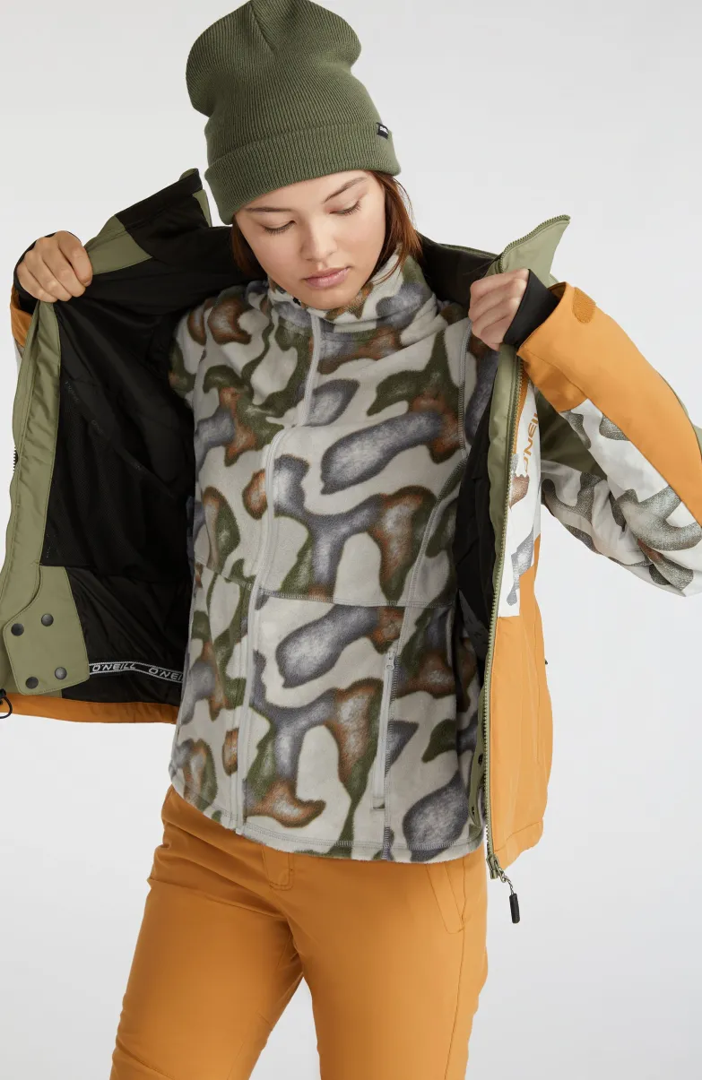 Carbonite Wintersportjas | Deep Lichen Green Colour Block