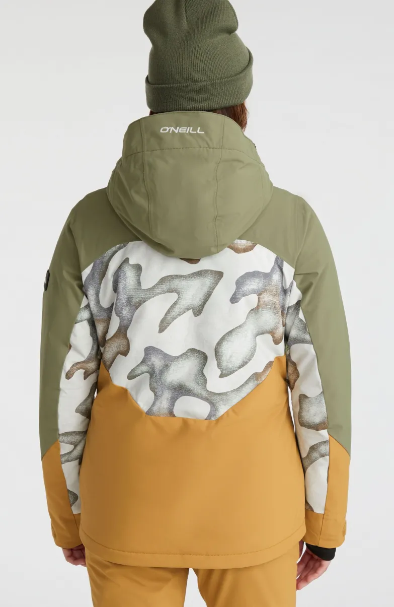 Carbonite Wintersportjas | Deep Lichen Green Colour Block