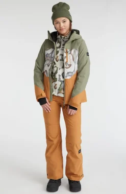 Carbonite Wintersportjas | Deep Lichen Green Colour Block