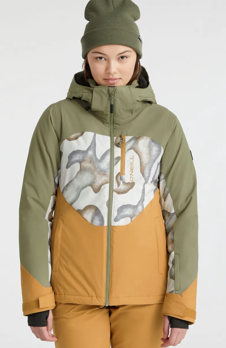 Carbonite Wintersportjas | Deep Lichen Green Colour Block