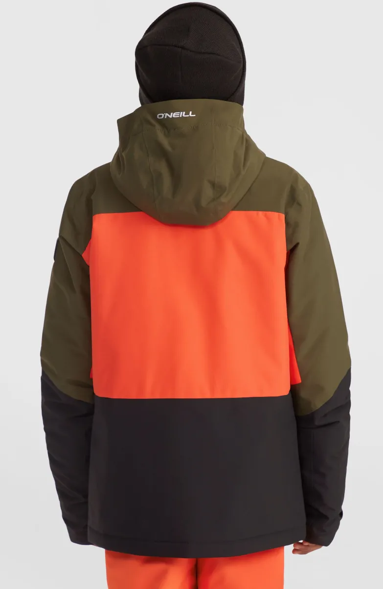 Carbonite Wintersportjas | Forest Night Colour Block