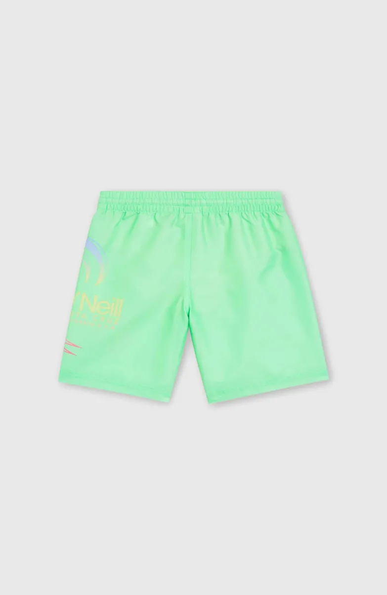 Circle Surfer 14" Zwembroek | Neon Green Circle Surfer Gradient Panel